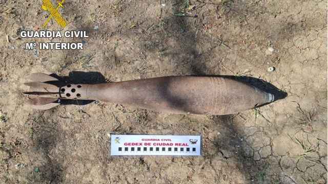 La granada de la Guerra Civil encontrada en Navahermosa (Toledo)