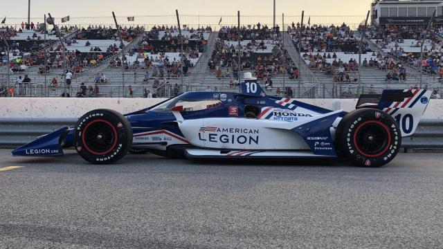 Álex Palou en el óvalo de Gateway en San Luis de las IndyCar Series