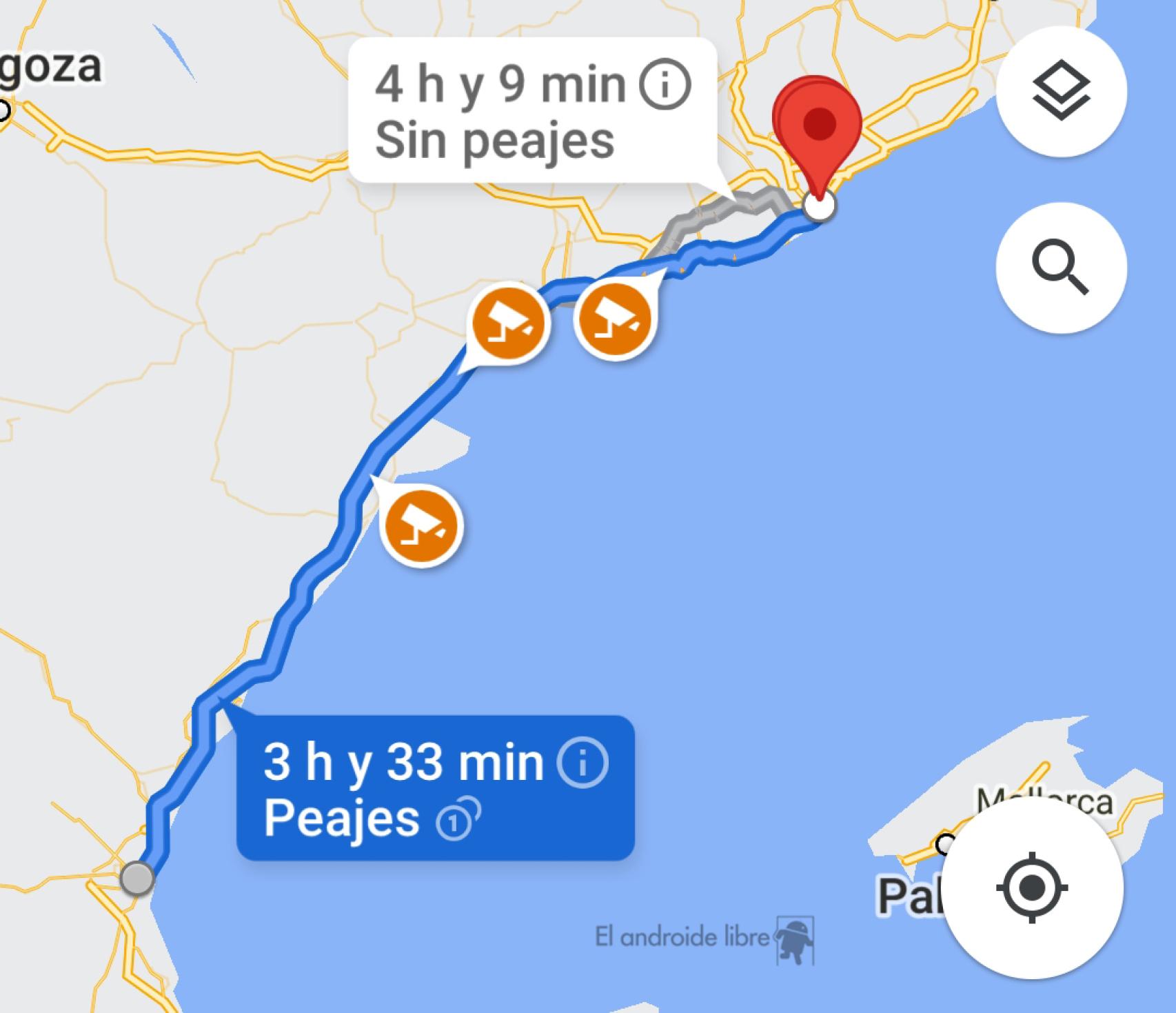 Google is currently showing if there is a toll on a route, but not the amount