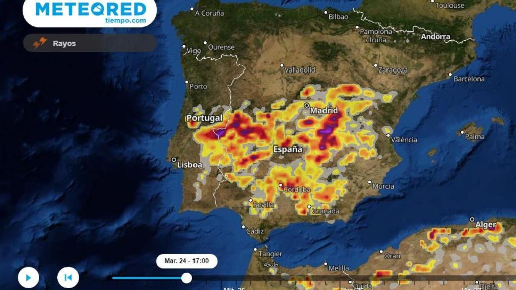 El mapa con las precipitaciones en España.