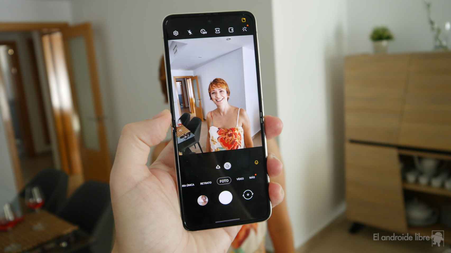 Interfaz de cámara del Samsung Galaxy Z Flip 3