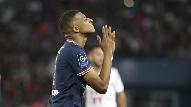 Kylian Mbappé, en un partido con el PSG