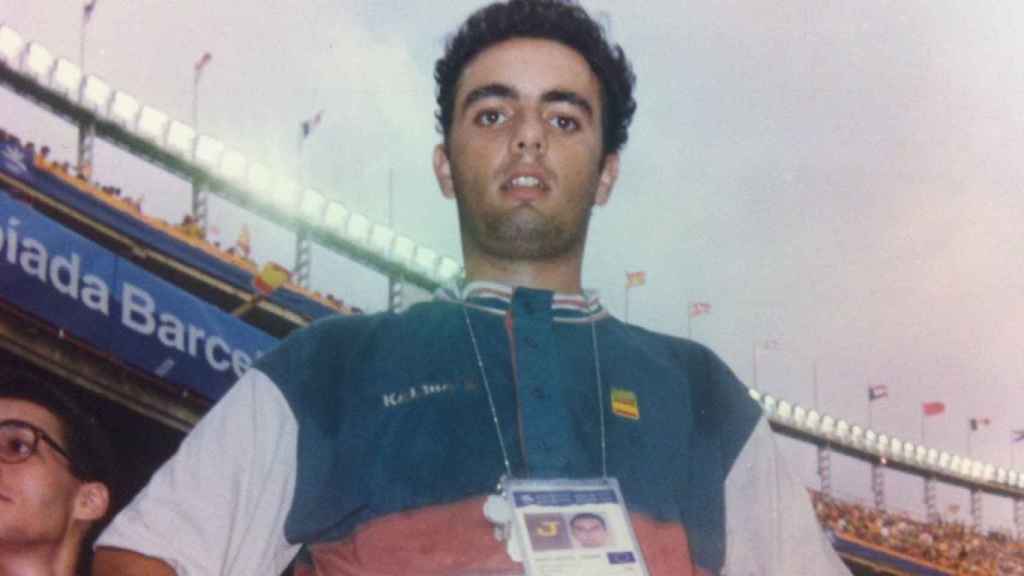 Un jovencísimo Edu García cubre los Juegos Olímpicos de Barcelona 92'.
