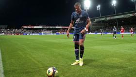 Kylian Mbappé, en un partido con el PSG