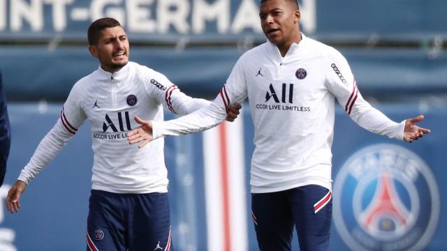 Mbappé, 'picado' durante un entrenamiento del PSG