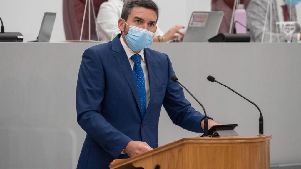 The Minister of Agriculture and Water, Antonio Luengo, this Wednesday, in his appearance.
