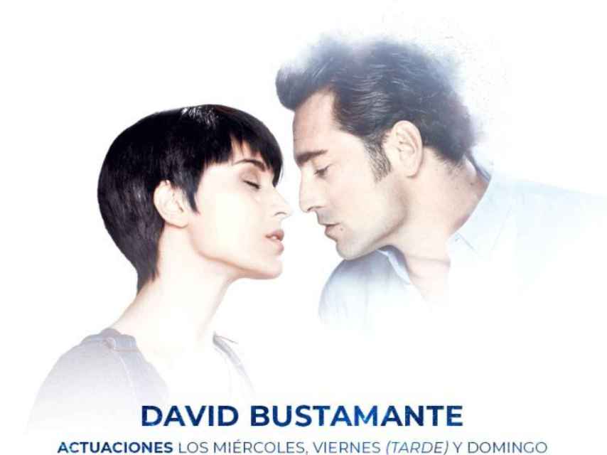 Cartel oficial del musical 'Ghost', protagonizado por Cristina Llorente y David Bustamante.