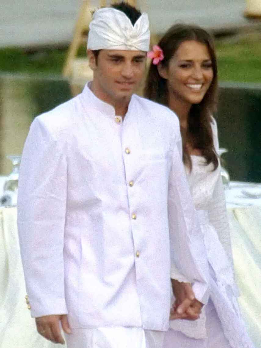 David Bustamante y Paula Echevarría, durante su boda balinesa.