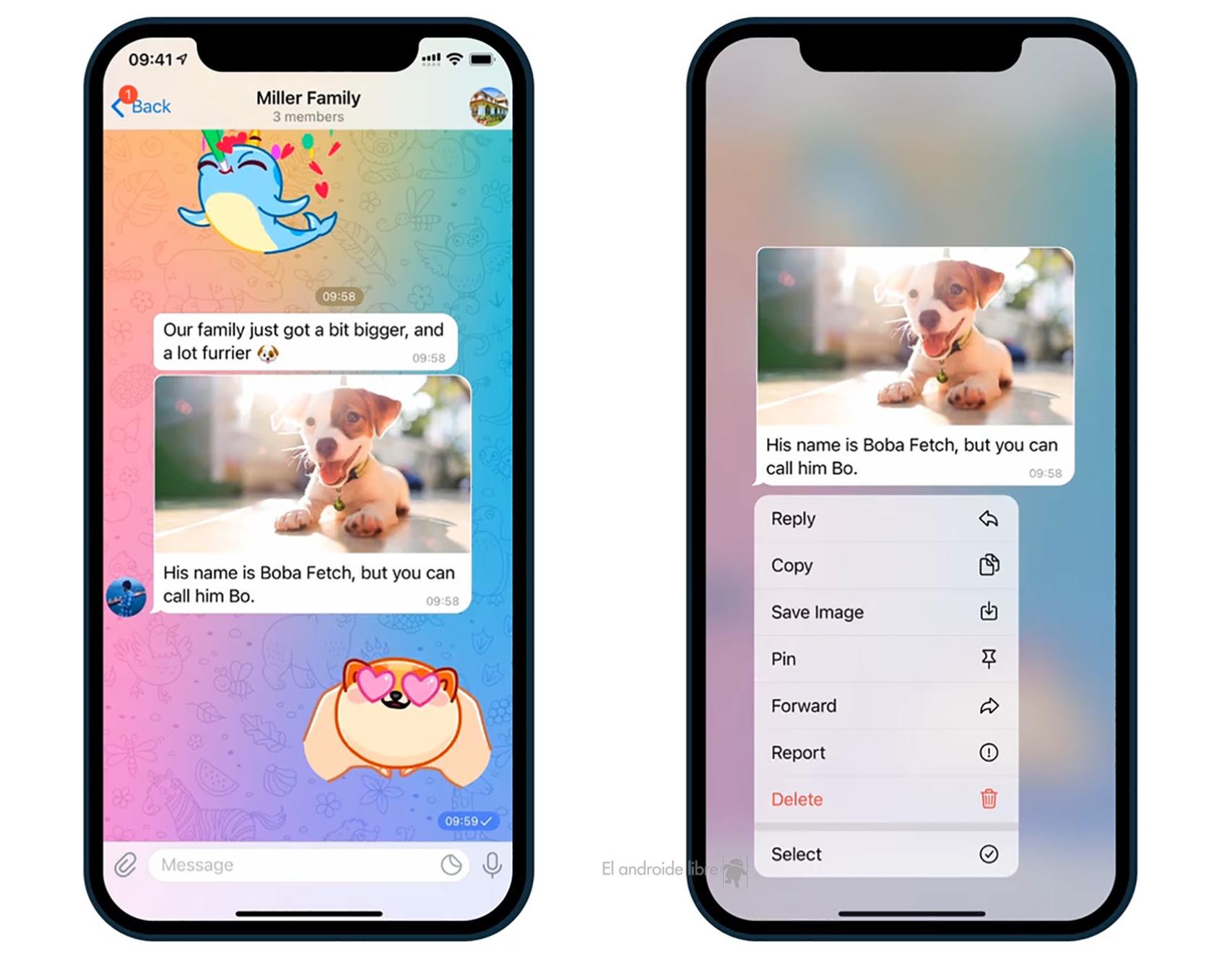 Reenvío flexible en Telegram