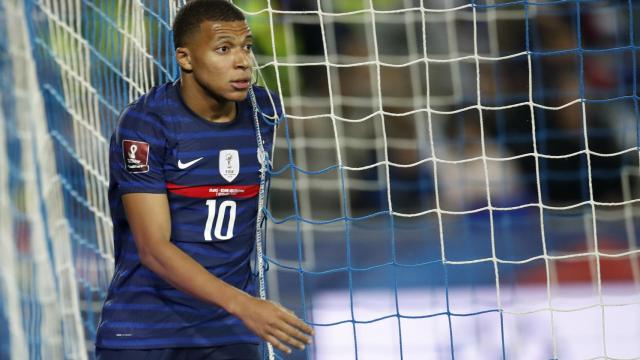 Kylian Mbappé, en un partido de la selección de Francia