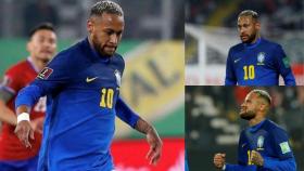 Las imágenes de Neymar Jr. en el partido contra Chile