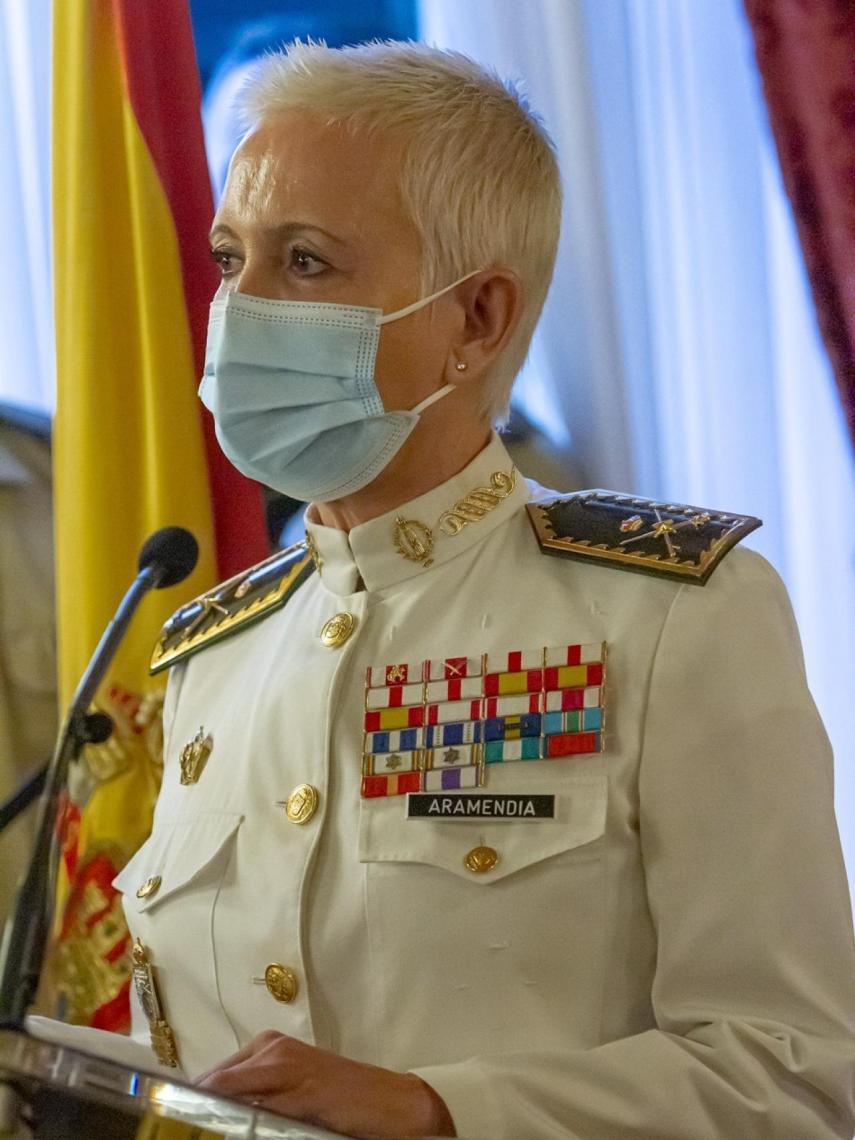 General Aramendía during the inauguration.