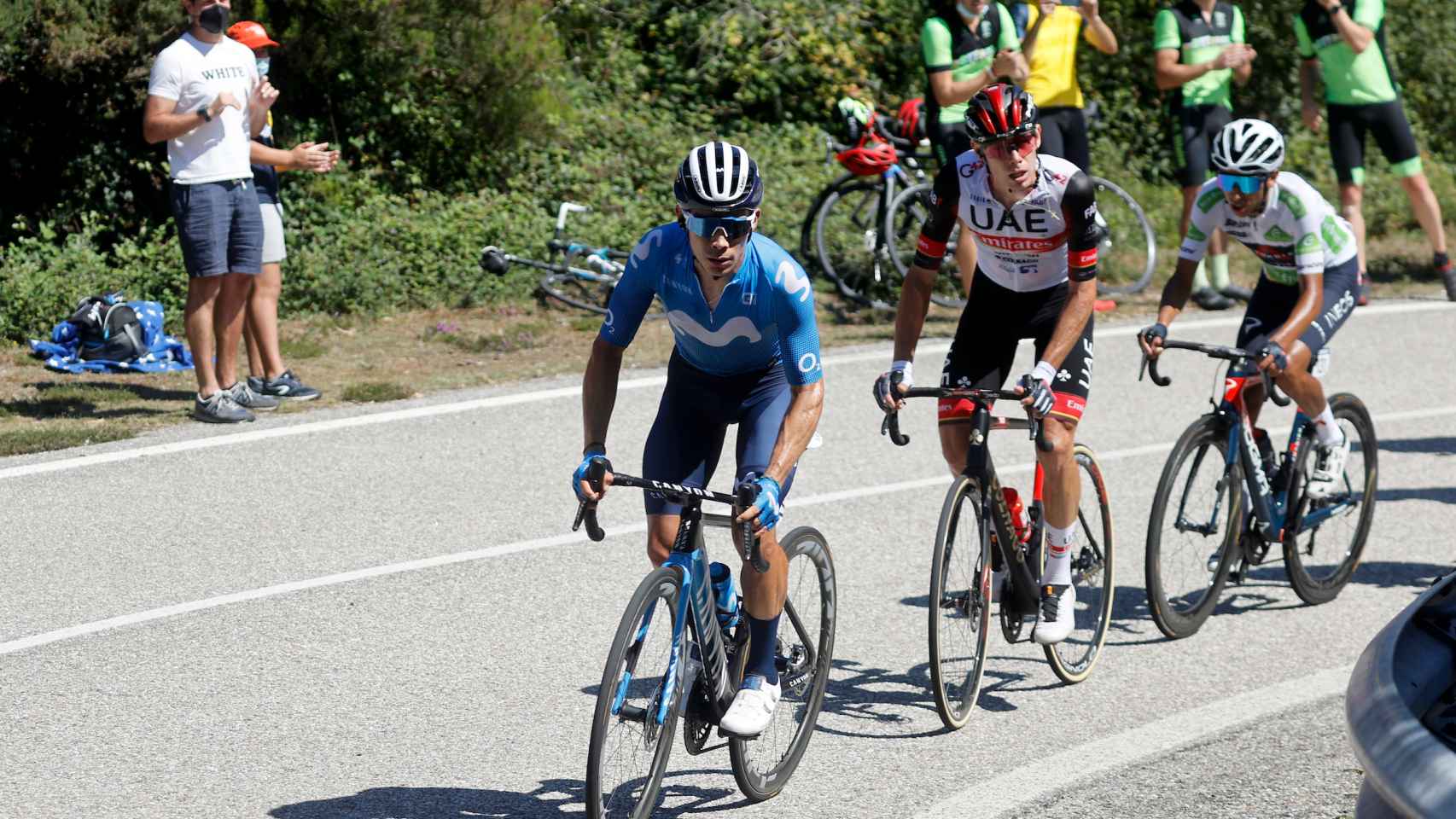 'Superman' López durante la 20ª etapa de La Vuelta 2021