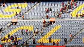 El público del Camp Nou durante el Barça - Getafe