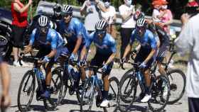 El equipo Movistar durante una etapa de La Vuelta 2021