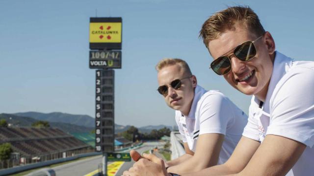 Mick Schumacher y Nikita Mazepin durante un Gran Premio