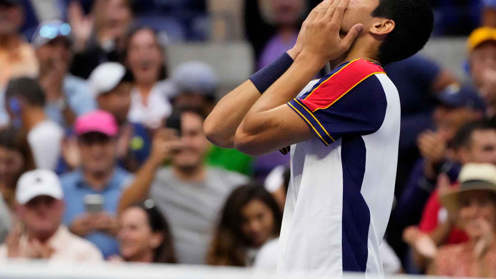 Carlos Alcaraz celebra una victoria en el US Open