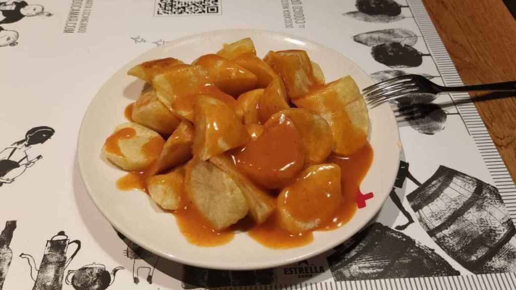 The ration of patatas bravas from Docamar, one of the restaurants visited.