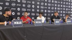 MNAK, Mecha, Jaze, Rapder y Nitro durante la rueda de prensa de la FMS Internacional