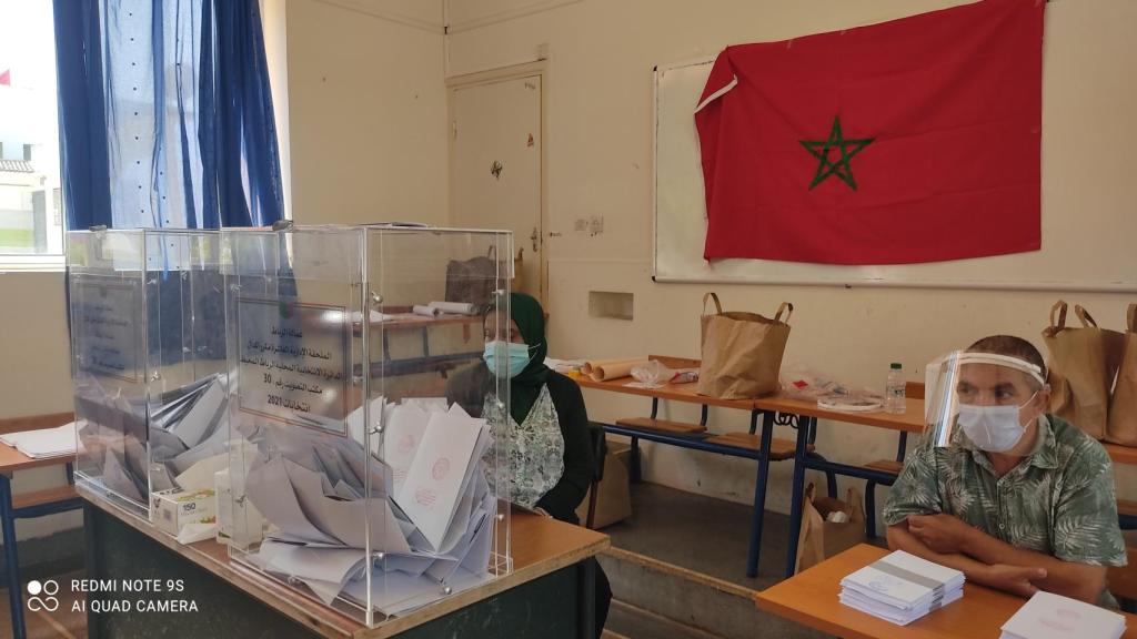 Un colegio de Marruecos durante la jornada electoral.