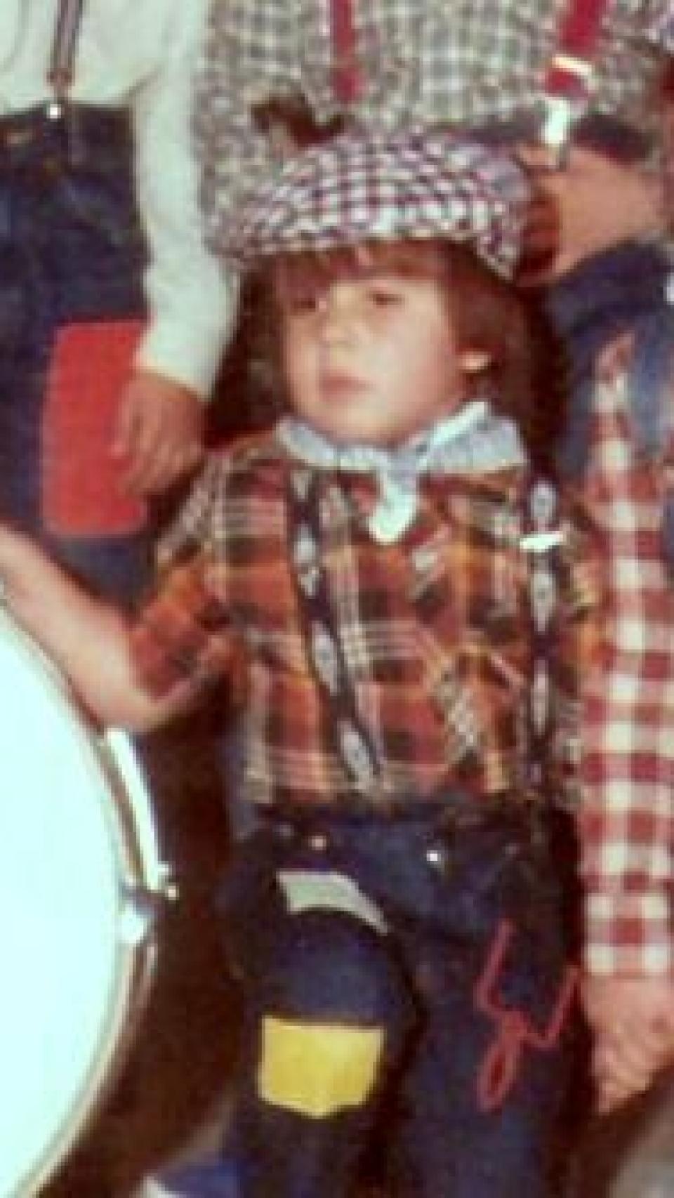 Zumaquero de pequeño, en una de sus primeras actuaciones.