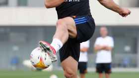 Luka Jovic, durante un entrenamiento del Real Madrid