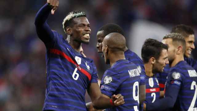 Pogba celebrando con la selección francesa