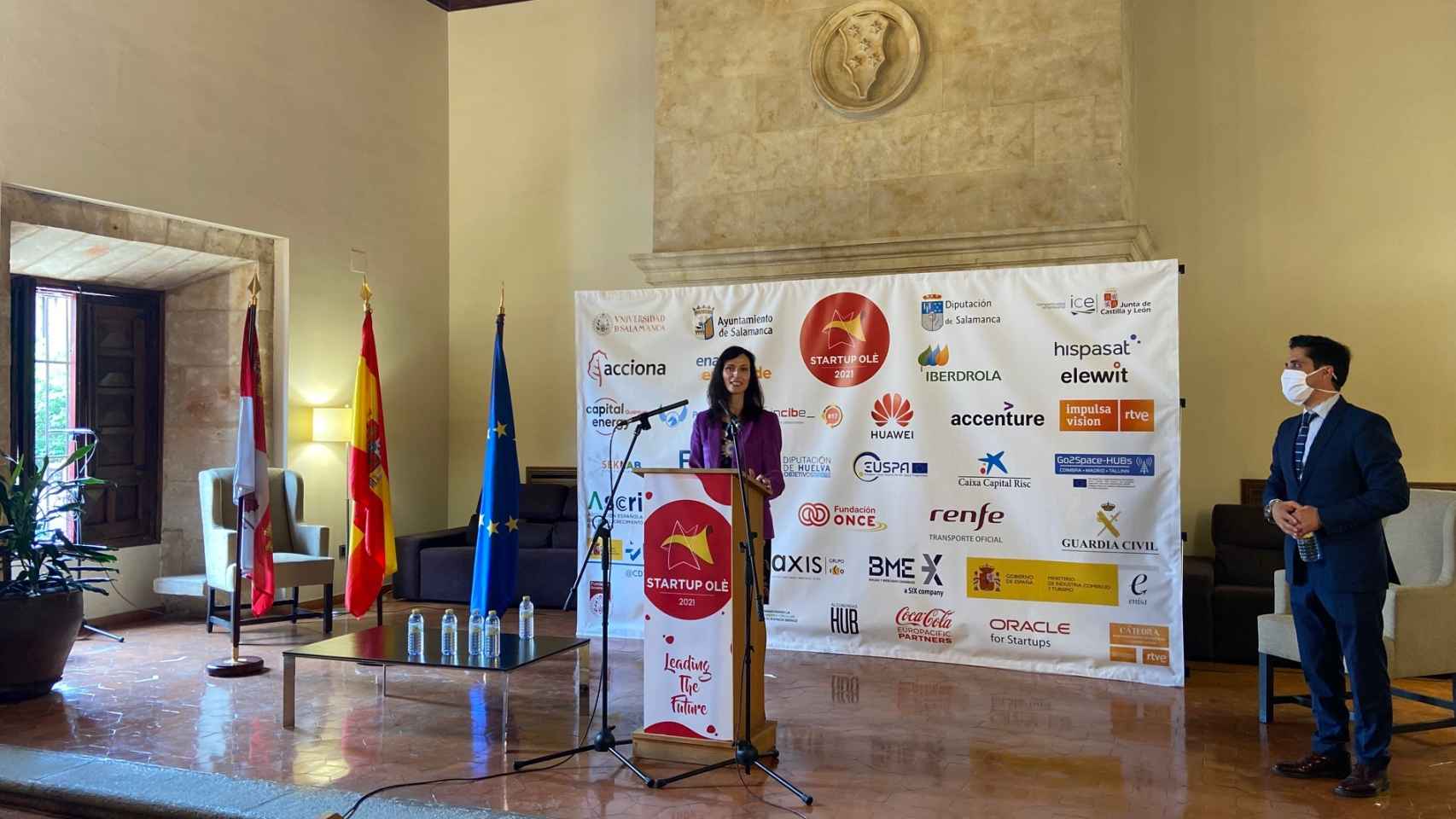 La comisaria europea de Innovación, Investigación, Cultura, Educación y Juventud, Mariya Gabriel, durante su participación en Startup Olé.