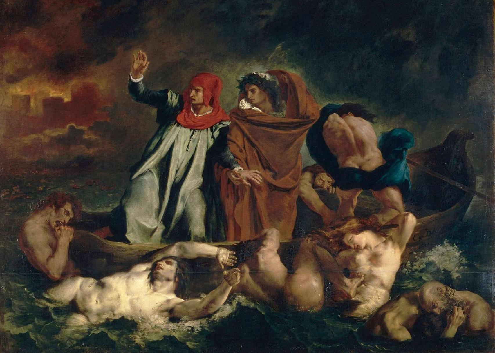 'La barca de Dante', by Eugène Delacroix.