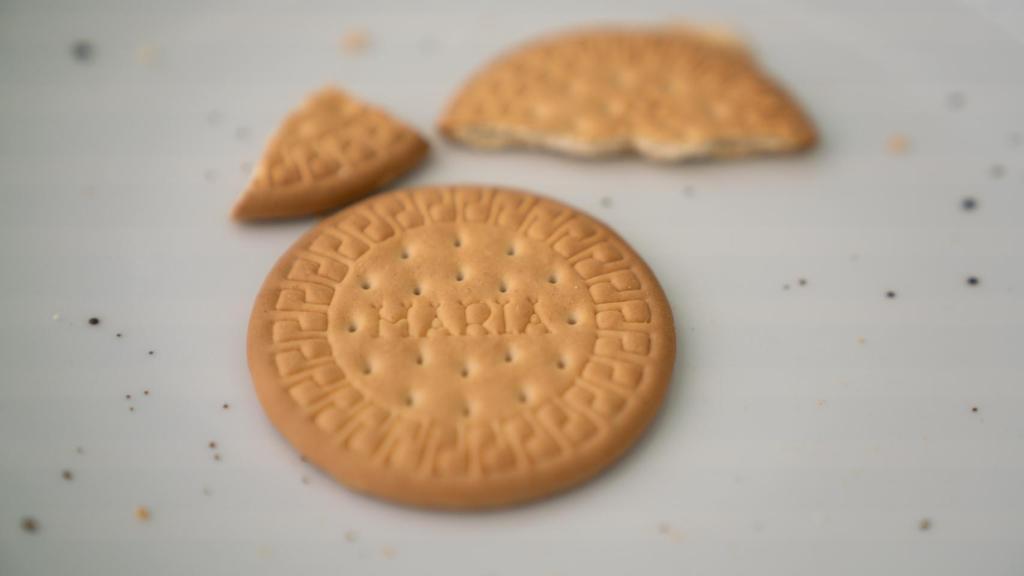Una de las galletas María analizadas durante la cata.