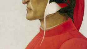 Detalle del retrato que Botticelli hizo de Dante.