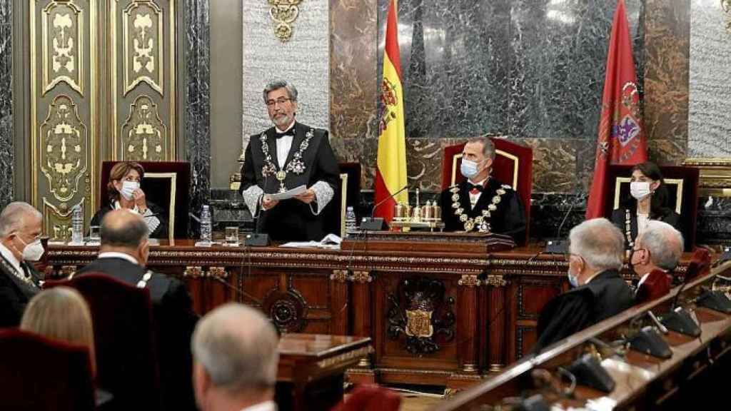 Carlos Lesmes instó a la renovación del CGPJ durante el acto de apertura del curso judicial, el pasado día 6./