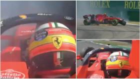 El duro accidente de Carlos Sainz contra el muro que provocó la bandera roja en Monza