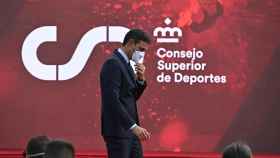 Pedro Sánchez durante el acto del CSD para reconocer a los deportistas olímpicos y paralímpicos