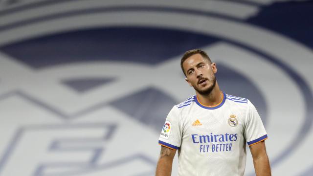 Eden Hazard, durante el partido frente al Celta de Vigo