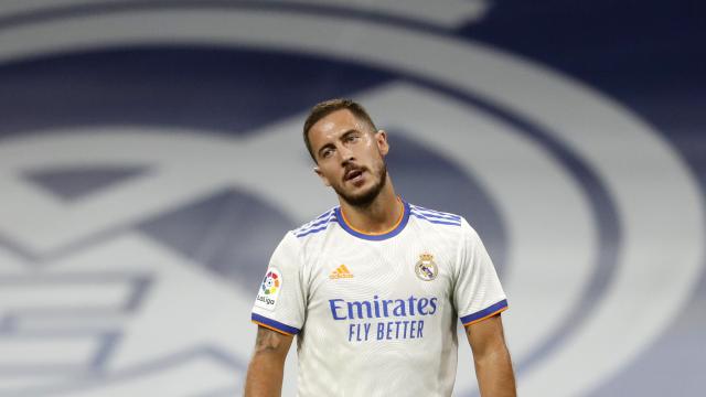 Eden Hazard, durante el partido frente al Celta de Vigo