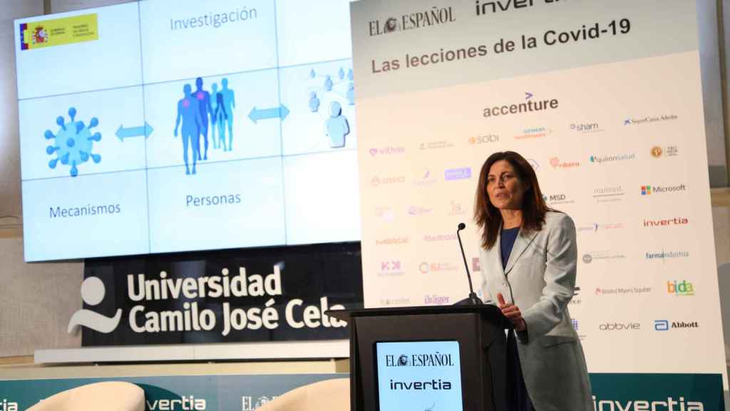 Raquel Yotti, Secretary General for Research, during her speech at the 'II Health Observatory Symposium' of EL ESPAÑOL.
