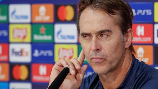 Julen Lopetegui, en rueda de prensa de la Champions League