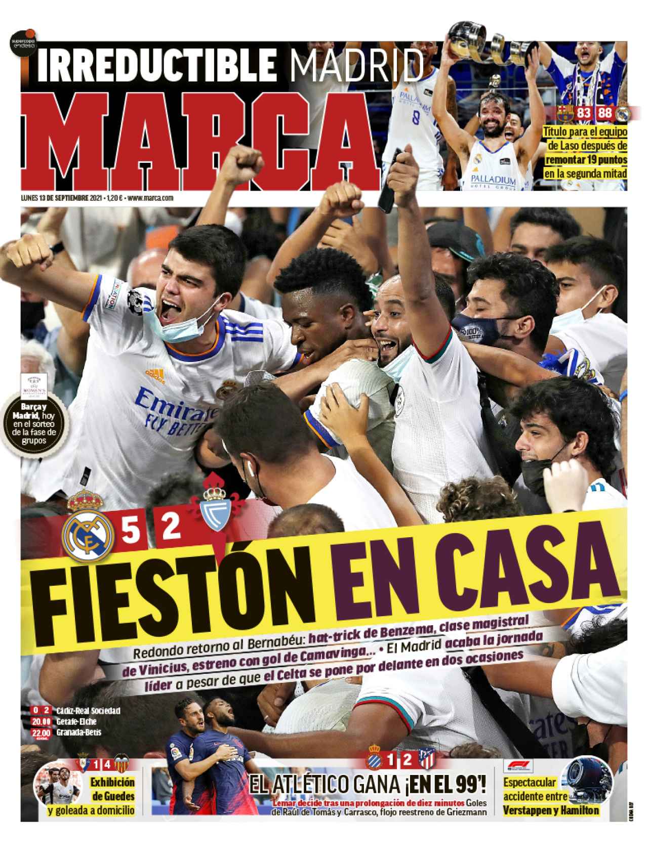 La portada del diario MARCA (13/09/2021)