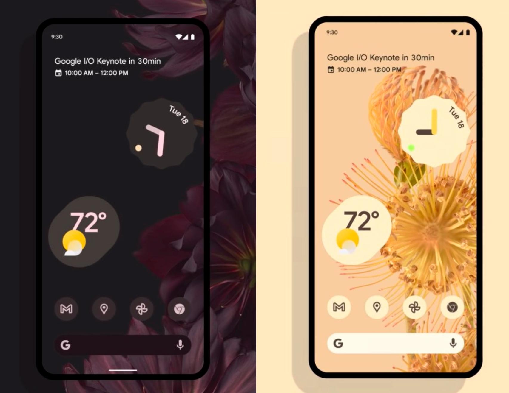 Android 12 Weather Widget on Google I / O