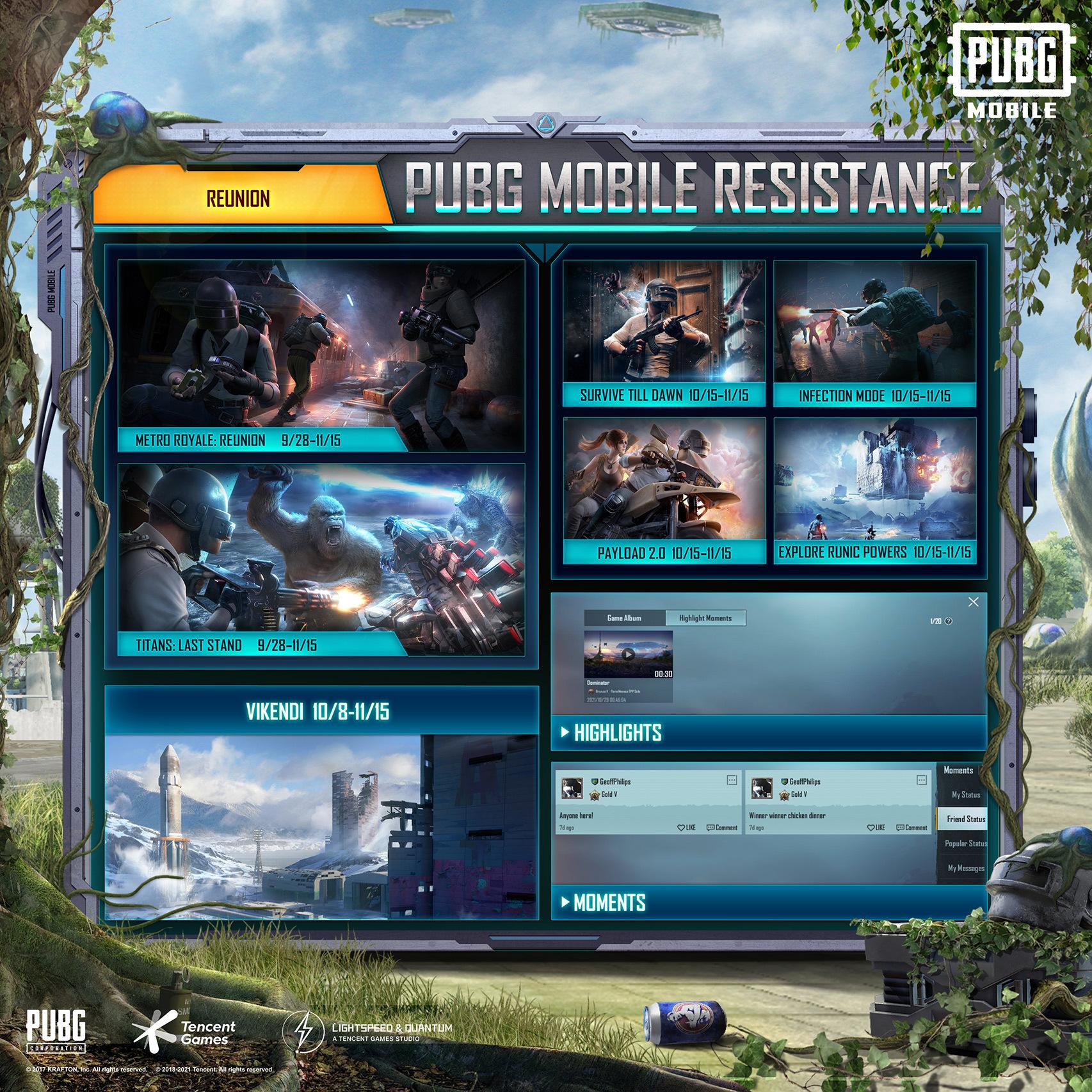 Vuelta de modos y mapas en PUBG Mobile