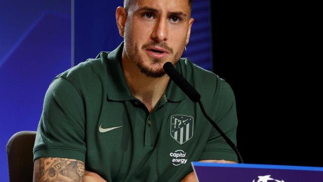 José María Giménez, en rueda de prensa de la Champions League