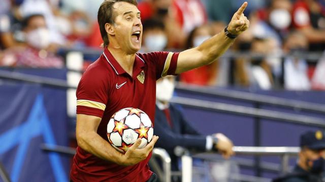 Julen Lopetegui, en un partido del Sevilla en la Champions League 2021/2022