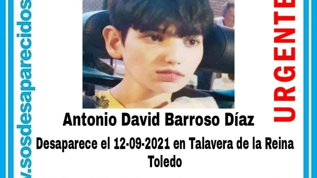 Antonio David Barroso, desaparecido en Talavera de la Reina