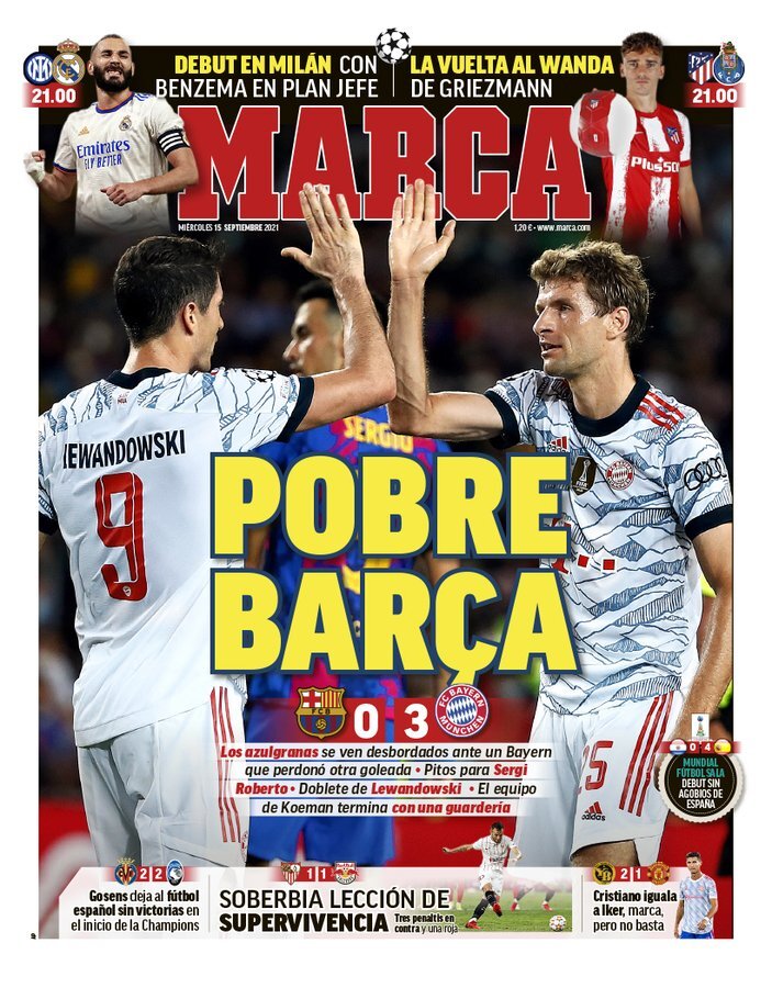La portada del diario MARCA (15/09/2021)
