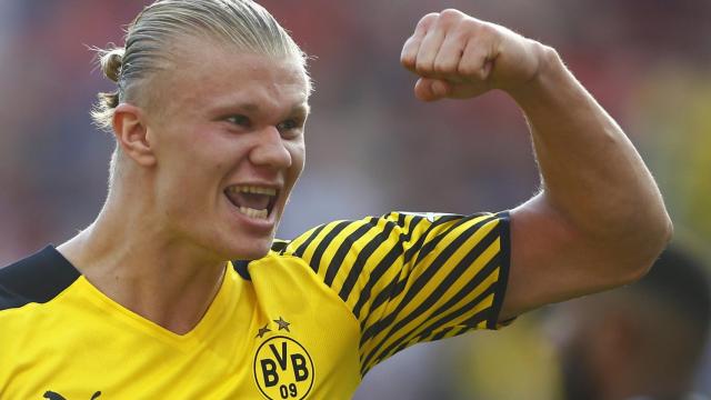 Erling Haaland, en un partido del Borussia Dortmund en la 2021/2022