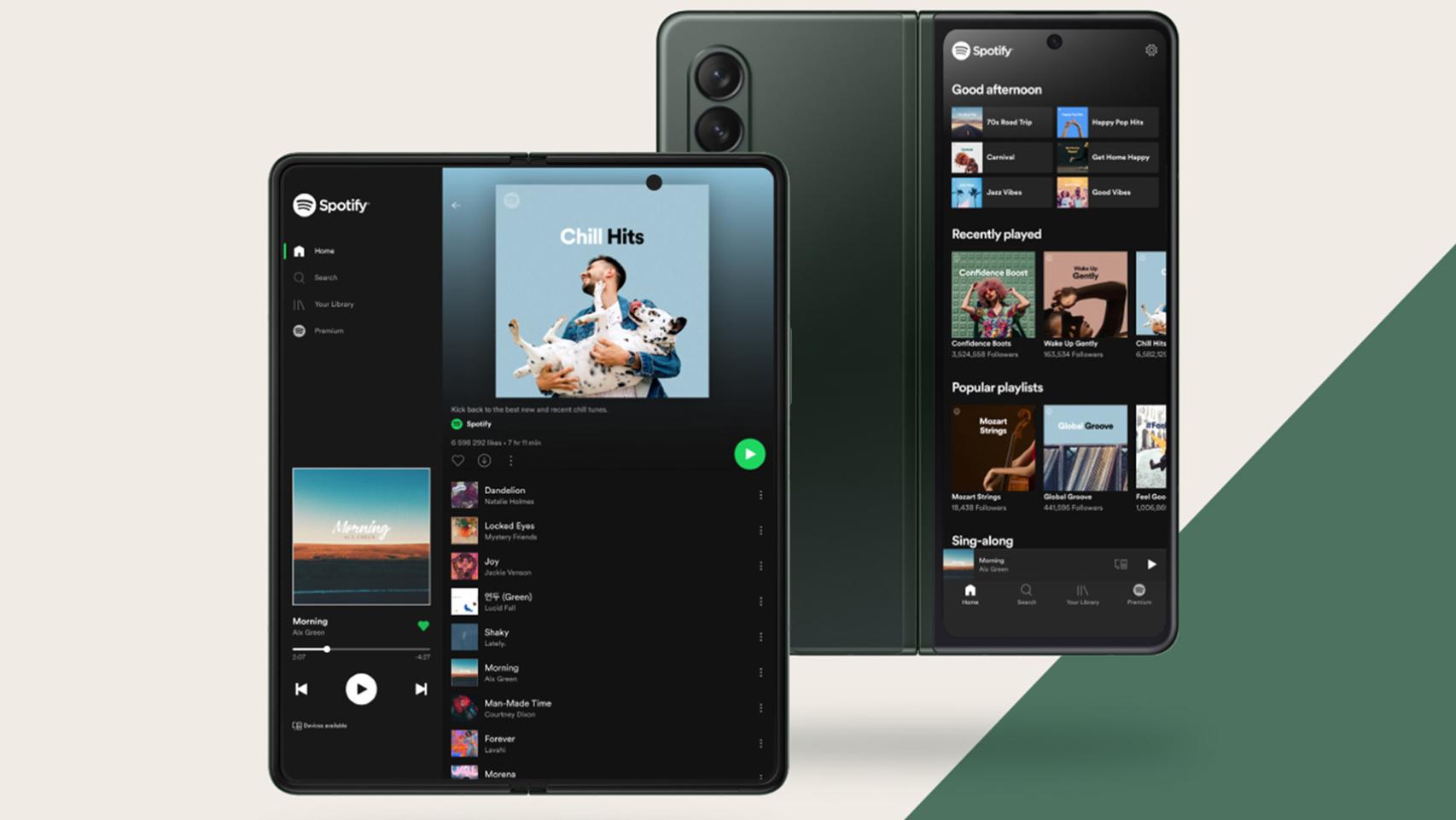 Spotify en los dos plegables de la marca Samsung