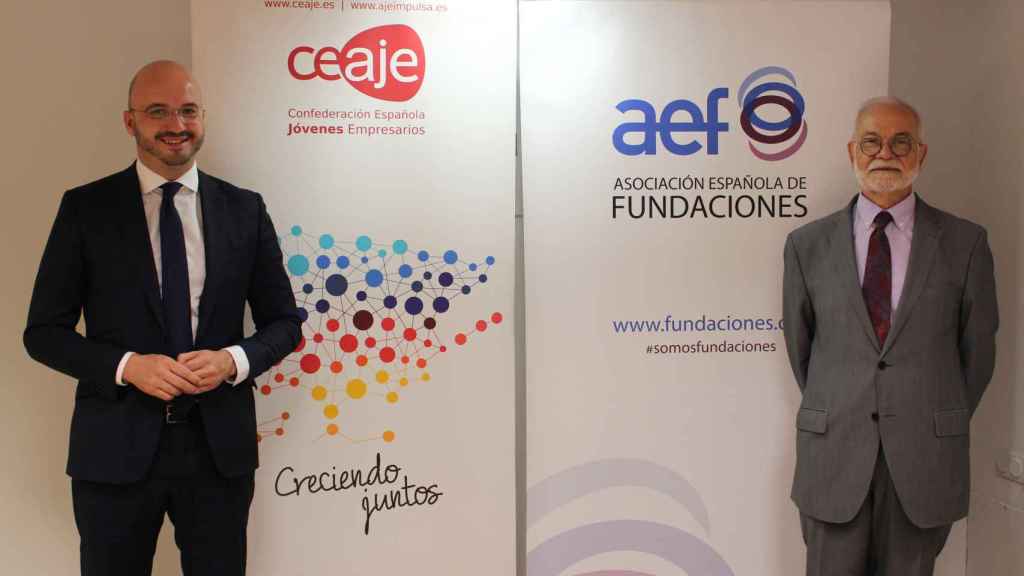 Fermín Albaladejo, Presidente de CEAJE, junto a Javier Nadal, Presidente de AEF