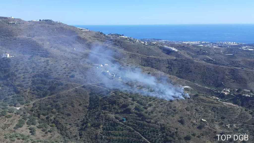 El incendio forestal en Arenas.