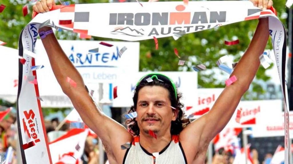 Iván Raña, durante un Ironman